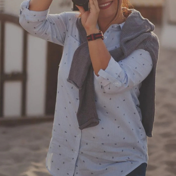 Zara Button Up  Collar Print Shirt - Picture 1 of 12